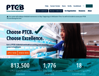 ptcb.org screenshot