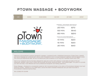 ptownmassage.com screenshot