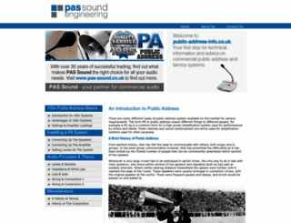 public-address-info.co.uk screenshot