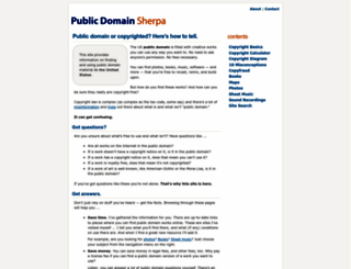publicdomainsherpa.com screenshot