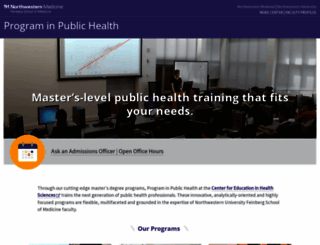 publichealth.northwestern.edu screenshot