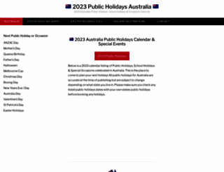 publicholidaysaustralia.com.au screenshot