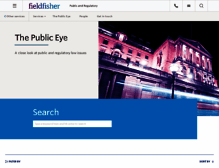 publicregulatoryblog.fieldfisher.com screenshot