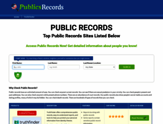 publicsrecords.com screenshot