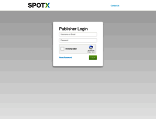 publisher.spotxchange.com screenshot