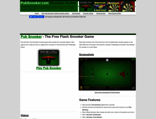 pubsnooker.com screenshot