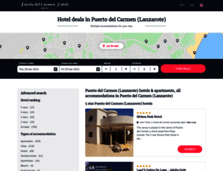 puertodelcarmen-hotels.com screenshot