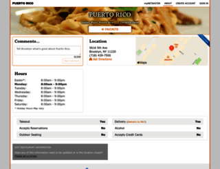 puertoricorestaurantpizzeria.netwaiter.com screenshot
