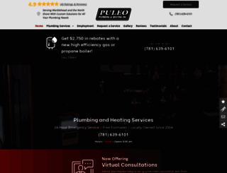 puleoplumbingandheating.com screenshot