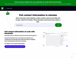 pullcontacts.com screenshot