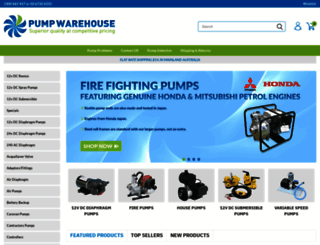 pumpwarehouse.com.au screenshot
