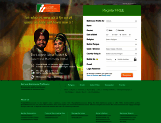 punjabi.matrimony.com screenshot