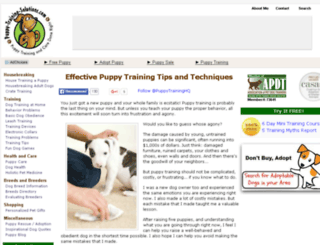 puppy-training-solutions.com screenshot