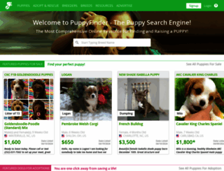 puppyfinder.com screenshot