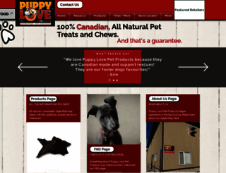 puppylovepetproducts.ca screenshot