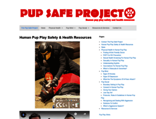 pupsafeproject.org screenshot