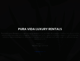 puravidaluxuryrentals.com screenshot