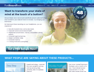 purebinauralbeats.com screenshot