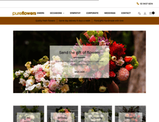 pureflowers.com.au screenshot