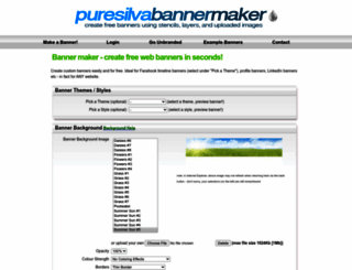 puresilvabannermaker.com screenshot