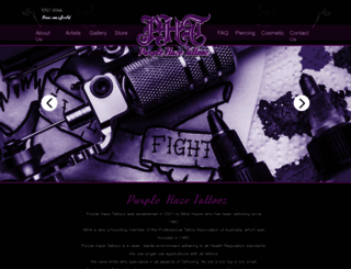 purplehazetattooz.com.au screenshot