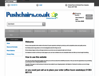 pushchairs.co.uk screenshot