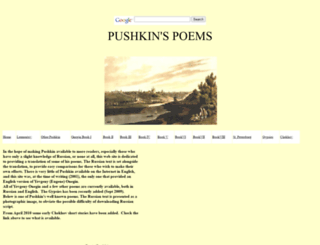 pushkins-poems.com screenshot