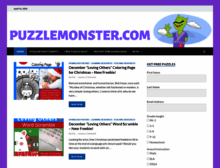 puzzlemonster.com screenshot