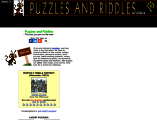 puzzlesandriddles.com screenshot