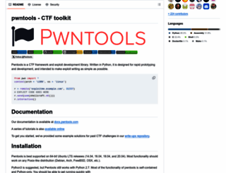 pwntools.com screenshot