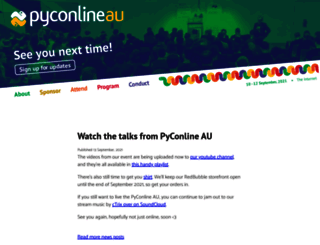 pycon-au.org screenshot