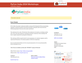 pyconindia2014-workshop.doattend.com screenshot