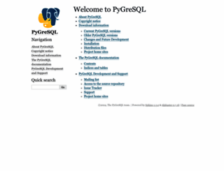 pygresql.org screenshot