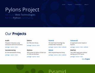 pylonsproject.org screenshot