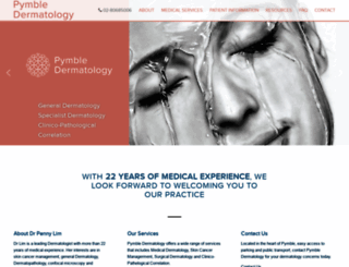 pymbledermatology.com.au screenshot
