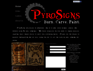 pyrosigns.com screenshot