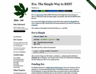 python-eve.org screenshot