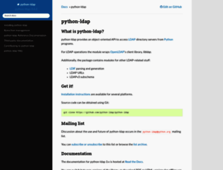 python-ldap.org screenshot