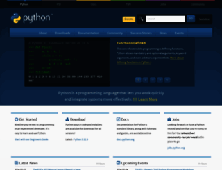 python.org screenshot
