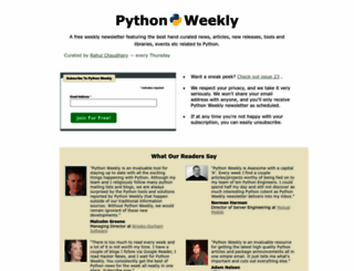 pythonweekly.com screenshot