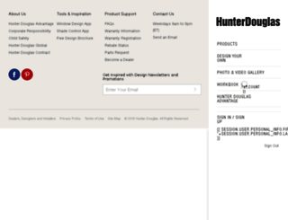 qa.hunterdouglas.com screenshot