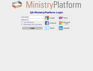 qa.ministryplatform.net screenshot