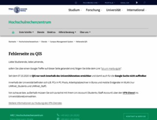 qis.uni-marburg.de screenshot