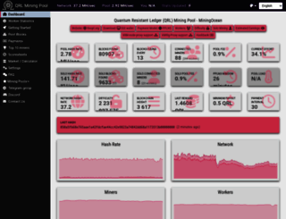 qrl.miningocean.org screenshot