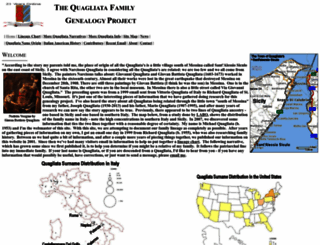 quagliatagenealogy.com screenshot