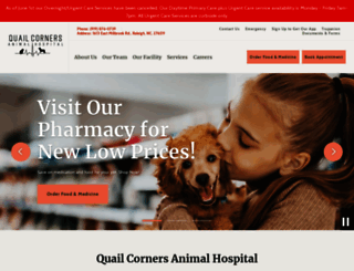 quailcornersanimalhospital.com screenshot