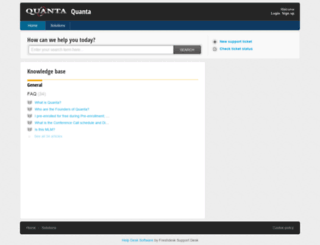 quanta.freshdesk.com screenshot