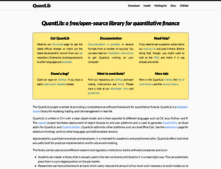 quantlib.org screenshot