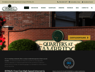 quartersatcambridge.com screenshot