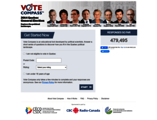 quebec2014.votecompass.com screenshot
